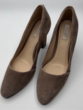Cole Haan Brown Suede Pointed-Toe Pumps 3.5” Heels, size: US 6.5, UK 4, EUR 37